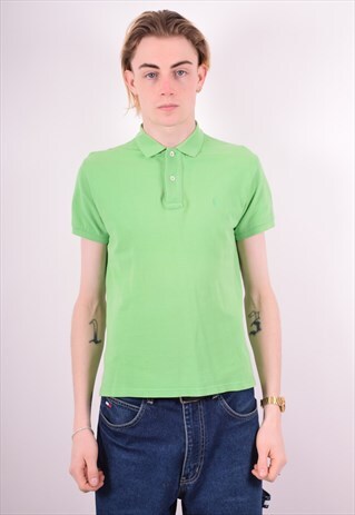 POLO RALPH LAUREN MENS VINTAGE POLO SHIRT SMALL GREEN 90S