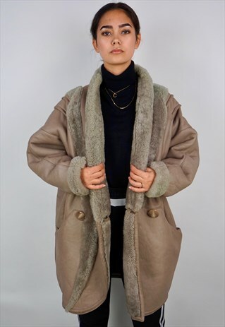 VINTAGE 90'S SHEARLING COAT