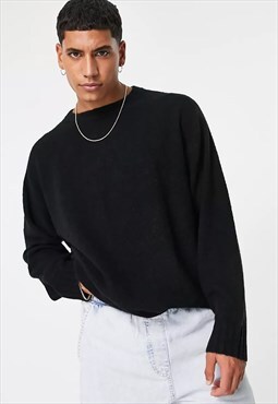 54 Floral Knitted Sweater Pullover - Cole Black