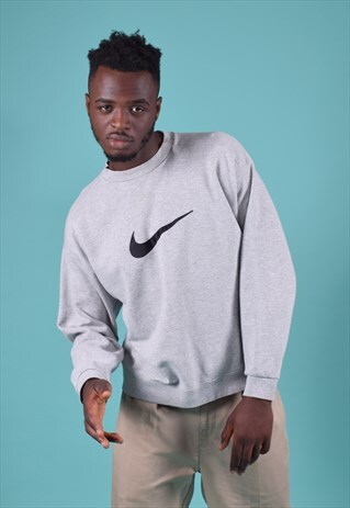VINTAGE NIKE HEATHER ASH GREY SWEATSHIRT