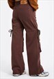 CARGO POCKET JOGGERS GRUNGE OVERALLS STRAP PANTS TROUSER