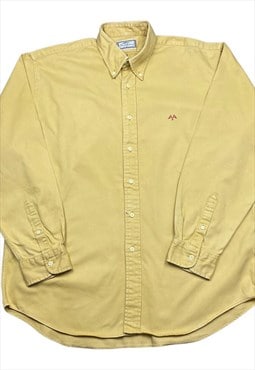 Thomas Burberry Vintage Men's Mustard Long Sleeve Shirt