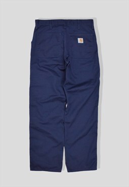 Vintage Carhartt Baggy Cargo Trousers in Navy Blue
