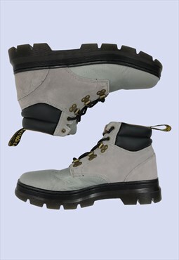 Mens Grey Green 'Rakim' Hiking Walking Lace Up Chukka Boots