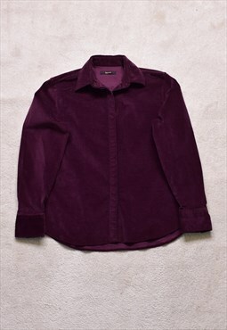 Women's Barbour Red/Purple Velour Cord Shirt