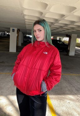 Vintage 90s The North Face Red Puffer Coat