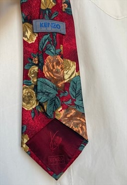Vintage Kenzo Silk Flower Tie