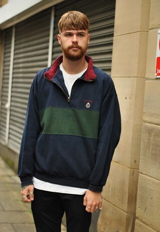 VINTAGE 90S CHAPS BY RALPH LAUREN 1/4 SWEATER