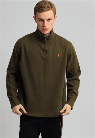 VINTAGE POLO RALPH LAUREN 1/4 ZIP SWEATSHIRT