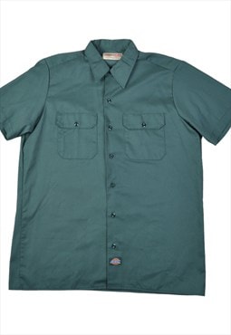 Vintage Dickies Shirt Short Sleeve Green Large