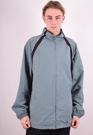REEBOK MENS VINTAGE TRACKSUIT TOP JACKET XL GREY 90S
