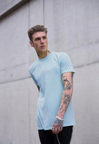 ESSENTIAL BLANK T-SHIRT - SKY CAROLINA BLUE