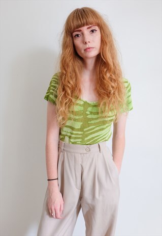 VINTAGE 90S LIME GREEN SHORT-SLEEVE T-SHIRT