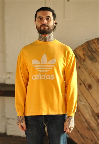 VINTAGE 90S ADIDAS SPELL OUT LONG SLEEVED TSHIRT