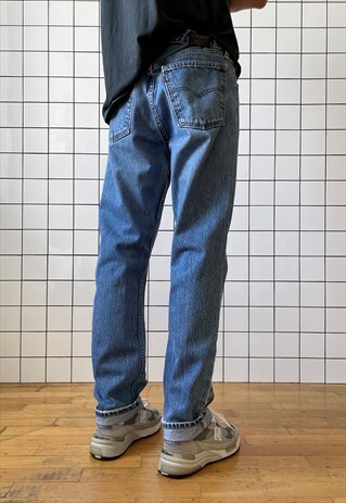 Vintage LEVIS Jeans Washed Denim Pants 80s Orange Tab