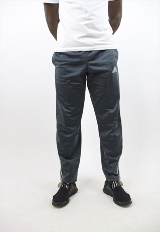 VINTAGE ADIDAS GREY TRACKSUIT BOTTOMS