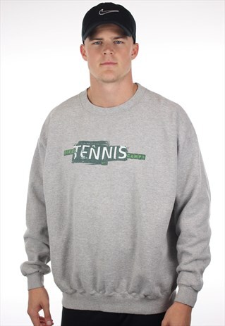 VINTAGE 90S NIKE GRAPHIC TENNIS CAMPS SWEATSHIRT JUMPER