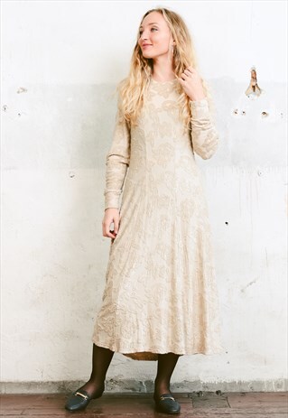 VINTAGE 90S VELVET MIDI PARTY DRESS