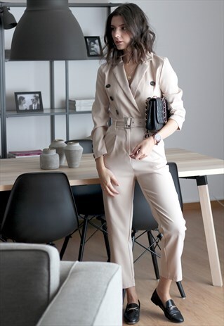 DOUBLE BREASTED TAILORED JUMPSUIT