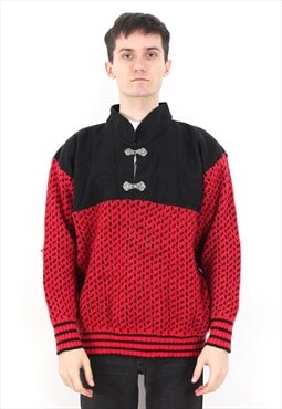 Vintage Mens M Norwegian Wool Jumper Pullover Sweater Nordic