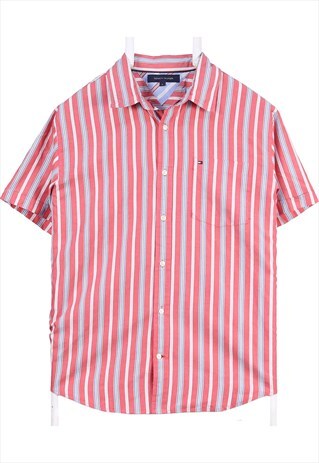 Vintage 90's Tommy Hilfiger Shirt Striped Short Sleeve