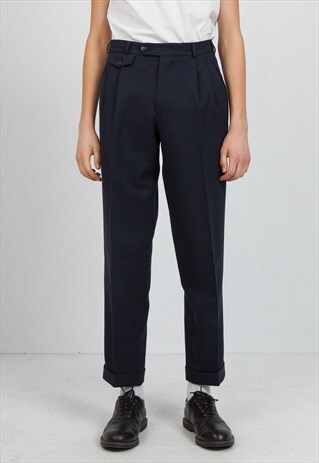 VINTAGE NAVY TROUSERS BOTTOMS