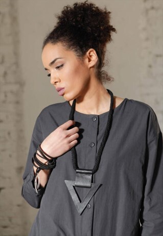 TRIANGLE NECKLACE, BLACK JEWELRY