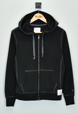 Vintage Champion Zip Up Hooded Sweatshirt Black XXSmall 