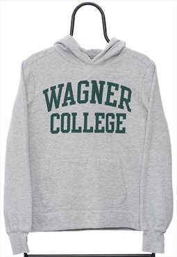 Vintage Wagner College Graphic Grey Hoodie Womens