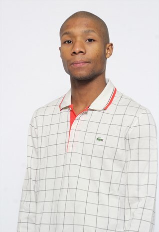 VINTAGE LACOSTE LONG SLEEVED LOGO POLO SHIRT