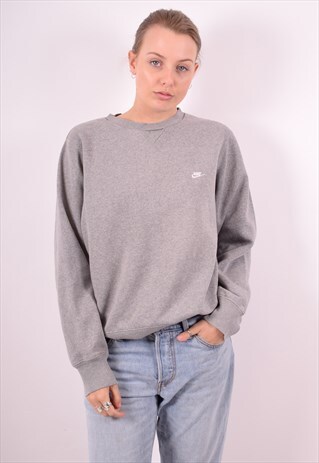 NIKE WOMENS VINTAGE SWEATSHIRT JUMPER XL GREY 90S
