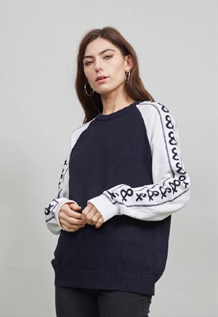 VINTAGE 90'S DOLCE & GABBANA LOGO KNITTED JUMPER
