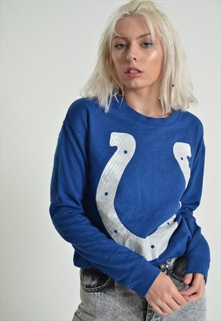 VINTAGE INDIANAPOLIS COLTS SWEATSHIRT JUMPER BLUE