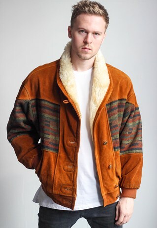 VINTAGE AZTEC FESTIVAL SHERPA JACKET