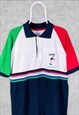 VINTAGE RBS SIX NATIONS RUGBY POLO SHIRT EMBROIDERED LARGE