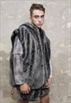 PYTHON FLEECE SLEEVELESS JACKET HANDMADE HOOD SNAKE VEST 