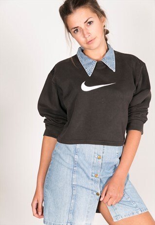 VINTAGE 90S USA CROP SWEATSHIRT / R450