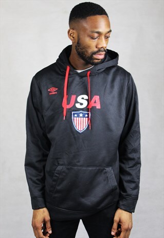RETRO / UMBRO / 90'S / BLACK HOODIE