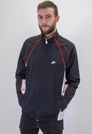 VINTAGE NIKE JACKET IN BLACK LARGE