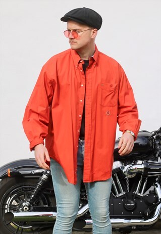 TOMMY HILFIGER USA FIRE ORANGE VINTAGE SHIRT