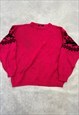 VINTAGE KNITTED JUMPER DRAGON PATTERNED KNIT SWEATER