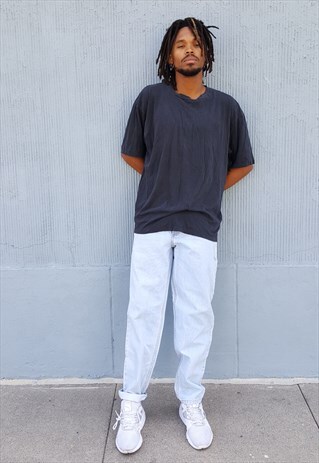 90S CLASSIC SPORTSWEAR FADED BLACK SHORT SLEEVE TEE LARGE