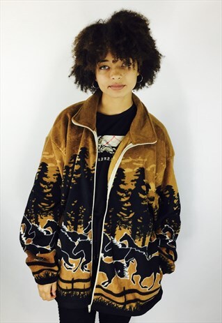HORSE TEDDY BEAR FLEECE JACKET