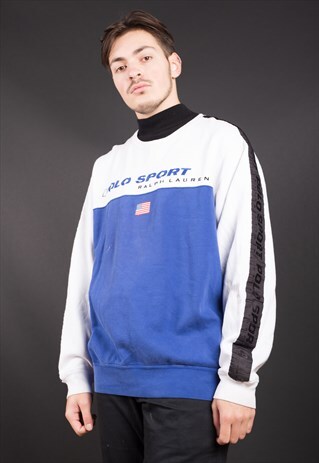 BLUE AND WHITE POLO SPORT BY RALPH LAUREN SWEATSHIRT