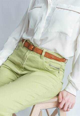 VINTAGE 70S BROWN MINIMAL BELT