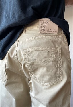 Vintage VERSACE Pants Trousers Beige