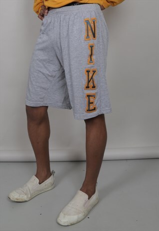 VINTAGE 90'S NIKE LOGO GREY TRACKSUIT SHORTS