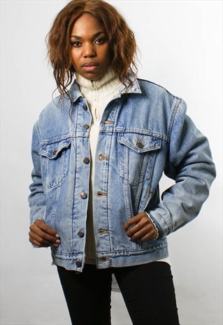 LEVI'S WOOL PADDED DENIM JACKET, LIGHT DENIM, M