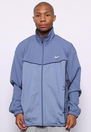 VINTAGE NIKE BIG LOGO TRACK JACKET BLUE