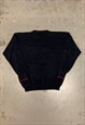 VINTAGE ABSTRACT KNITTED JUMPER ANCHOR PATTERN GRANDAD KNIT